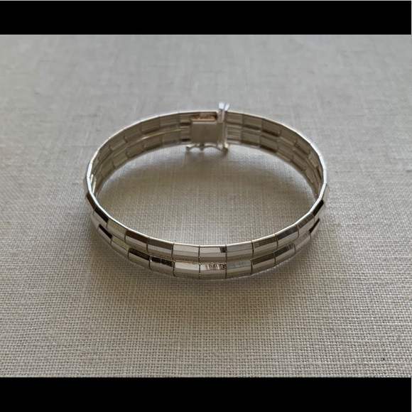 925 Sterling Silver Milor Italy Omega Bracelet - Picture 3 of 8